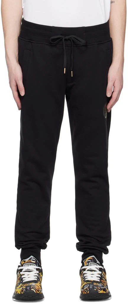 Versace Black V-Emblem Lounge Pants 1
