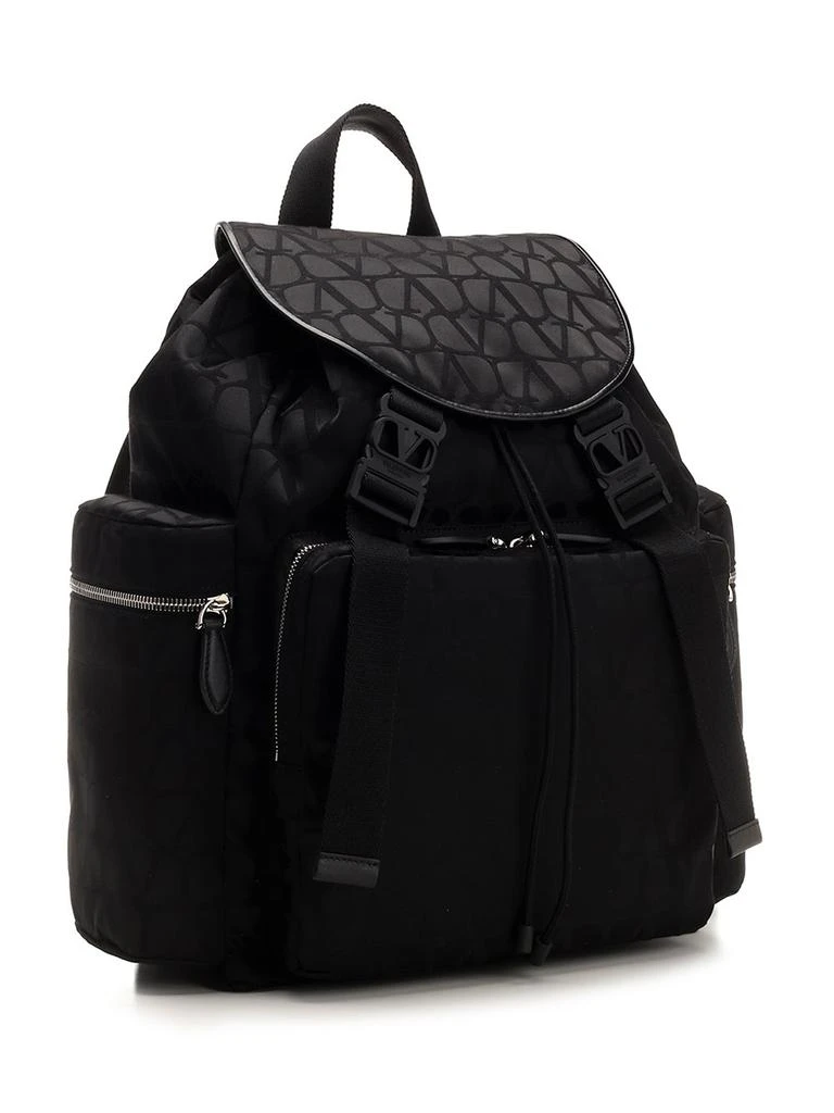 Valentino Valentino Buckle Detailed Foldover Top Backpack 3