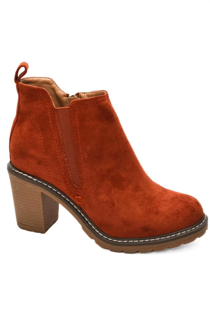 Corkys Footwear Women's Bite Me Bootie In Rust 1