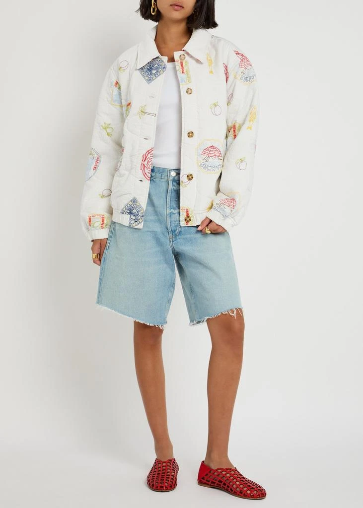 DAMSON MADDER Claudia embroidered cotton bomber jacket 4