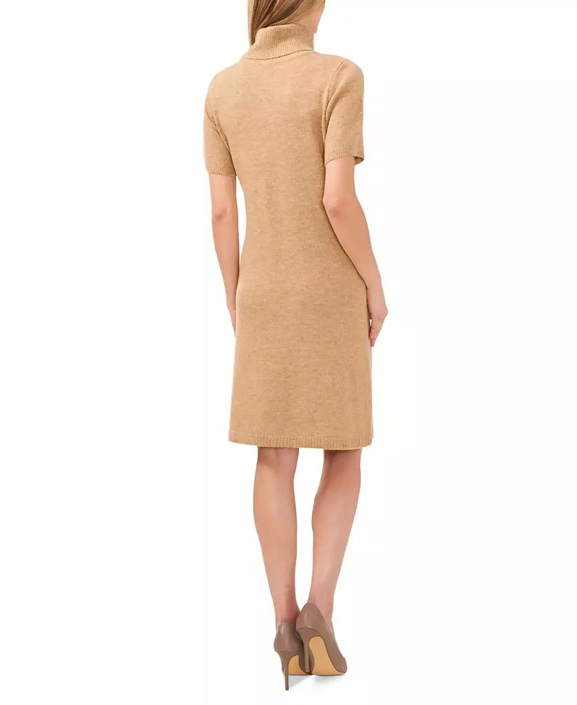 CeCe Women's Short-Sleeve Turtleneck Sweater Dress 3