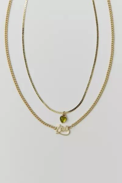 Urban Outfitters Zodiac Nameplate Layering Necklace Set 3