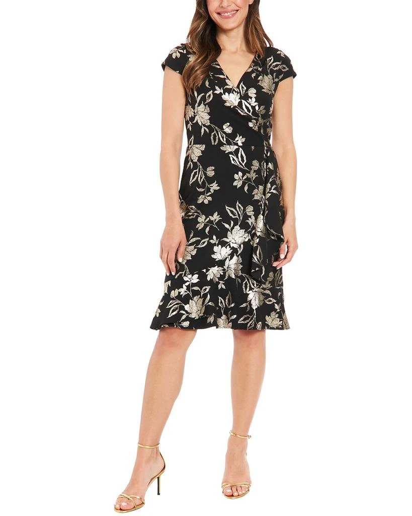 London Times Cap Sleeve Mini Dress 1
