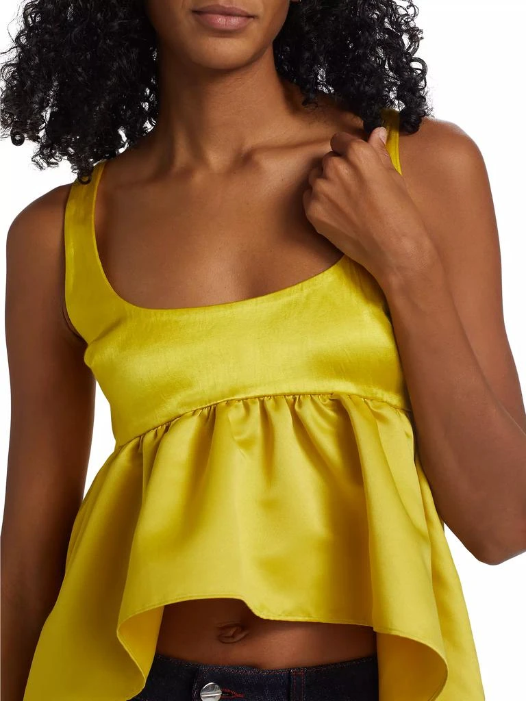 Azeeza Esme Satin Sleeveless Peplum Top 6