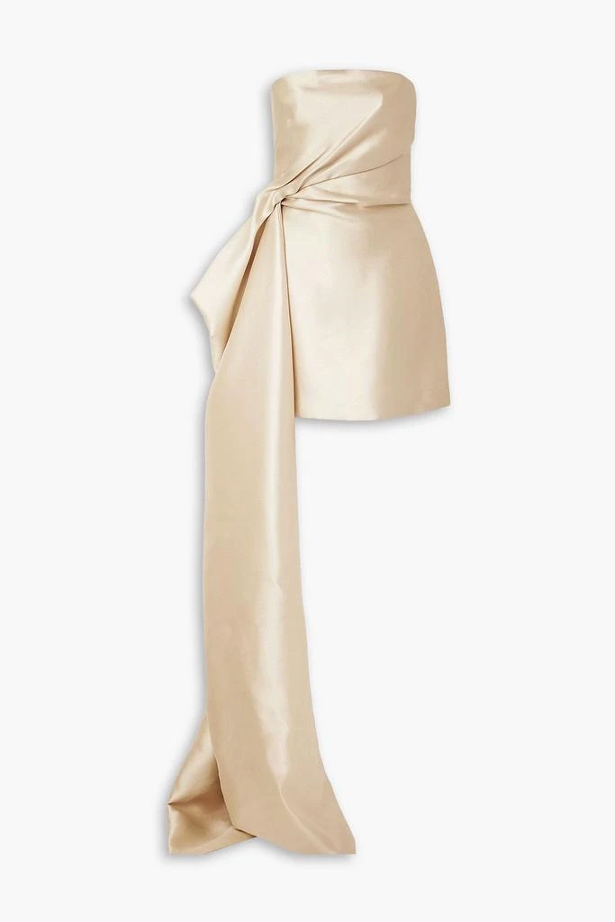 REEM ACRA Draped mikado mini dress 1