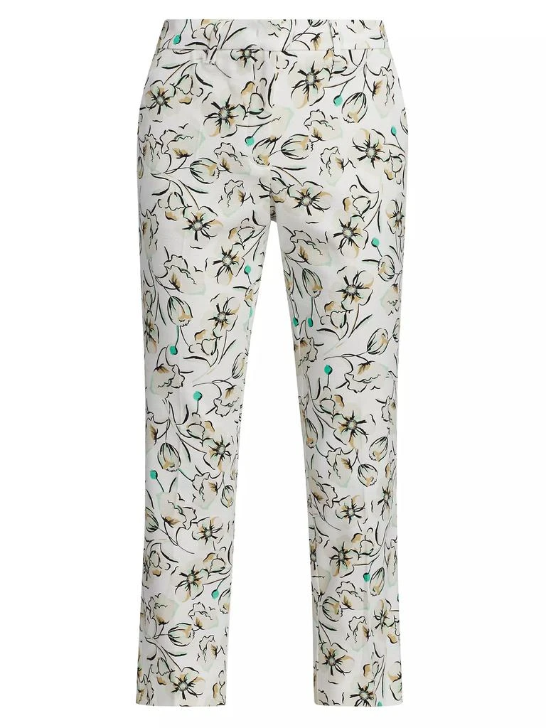 Marella Pineta Cotton Floral Cropped Trousers 1