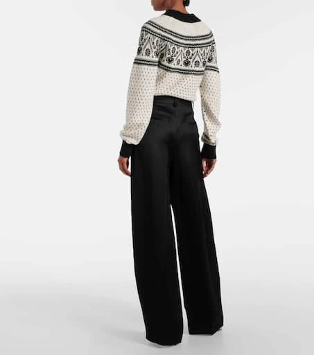 Khaite Marinta high-rise satin wide-leg pants 3