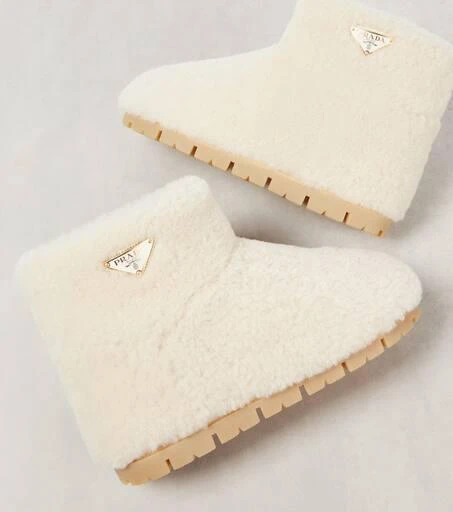 Prada Logo shearling ankle boots 5