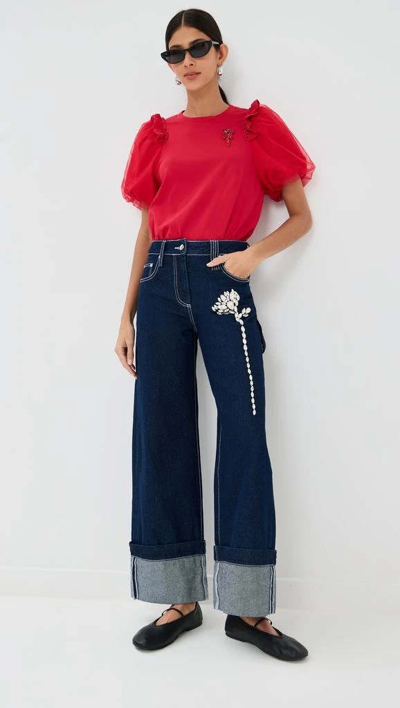 Simone Rocha Straight Cuff Detail Boyfriend Jeans 4