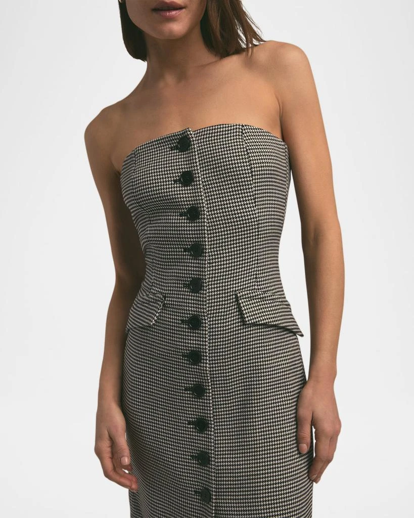Favorite Daughter The Phoebe Houndstooth Strapless Dress 4