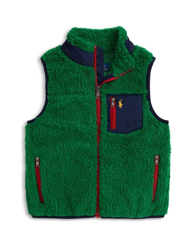 Ralph Lauren Boys' Teddy Fleece Hybrid Vest - Big Kid, Little Kid 1