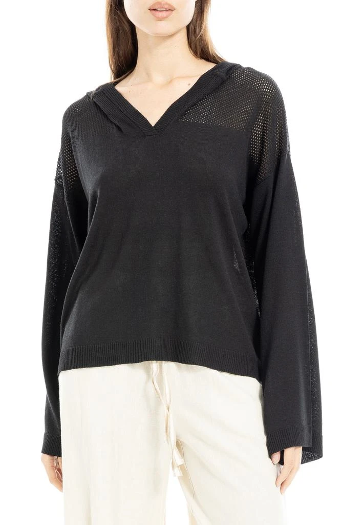 Max Studio Pointelle Hooded Sweater 6