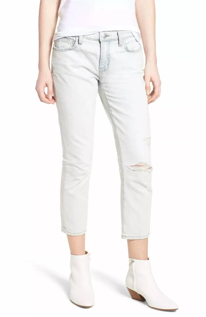 Current Elliott Current/Elliott - The Cropped Straight Leg Destroy Ankle Jean 1