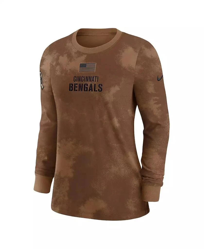 NIKE Women's Brown Cincinnati Bengals Salute To Service Long Sleeve T-Shirt 3