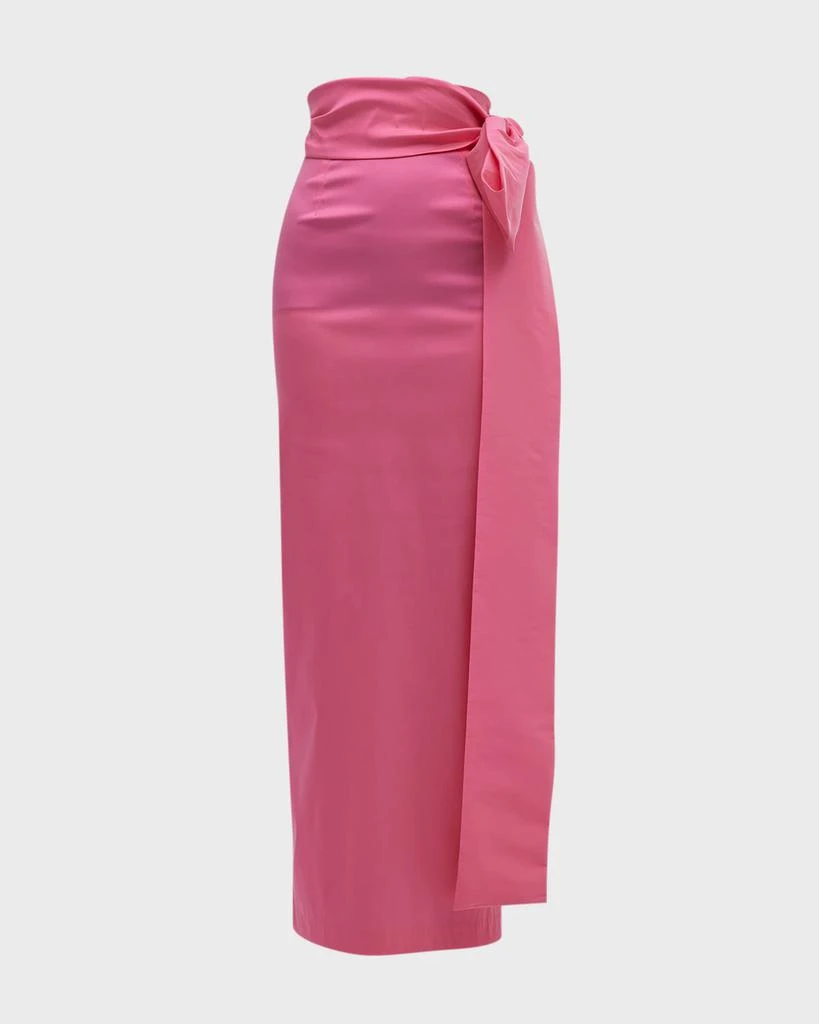 Bernadette Taffeta Maxi Skirt w/ Bow Detail 1