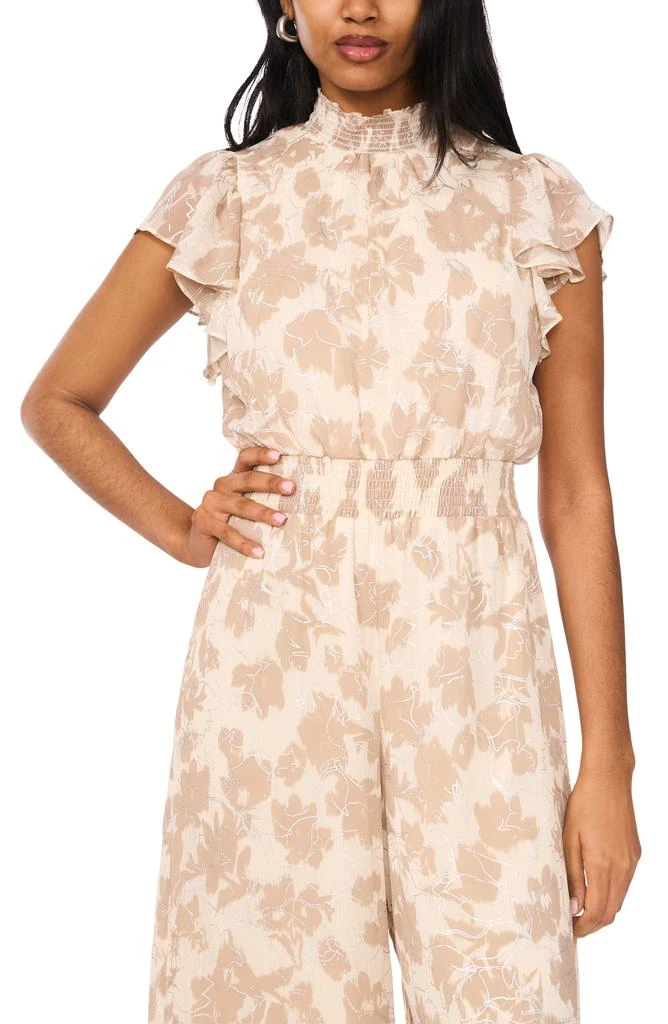 Halogen Floral Smocked Neck Jumpsuit 3