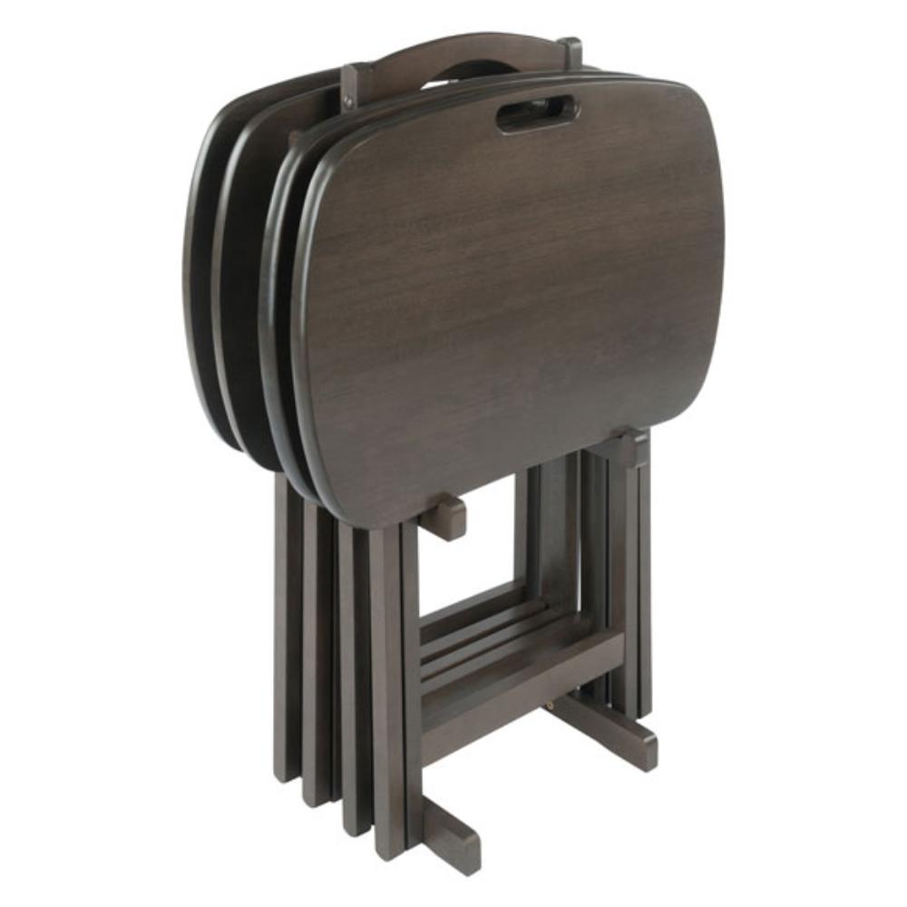 Hivvago 5-Pc Snack Table Set Oyster Gray