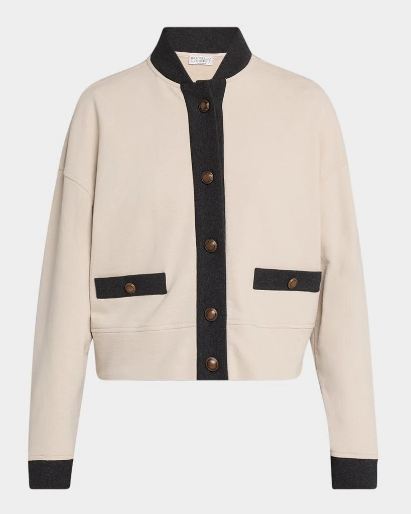 Brunello Cucinelli Felpa Buttoned Bomber Cardigan 1