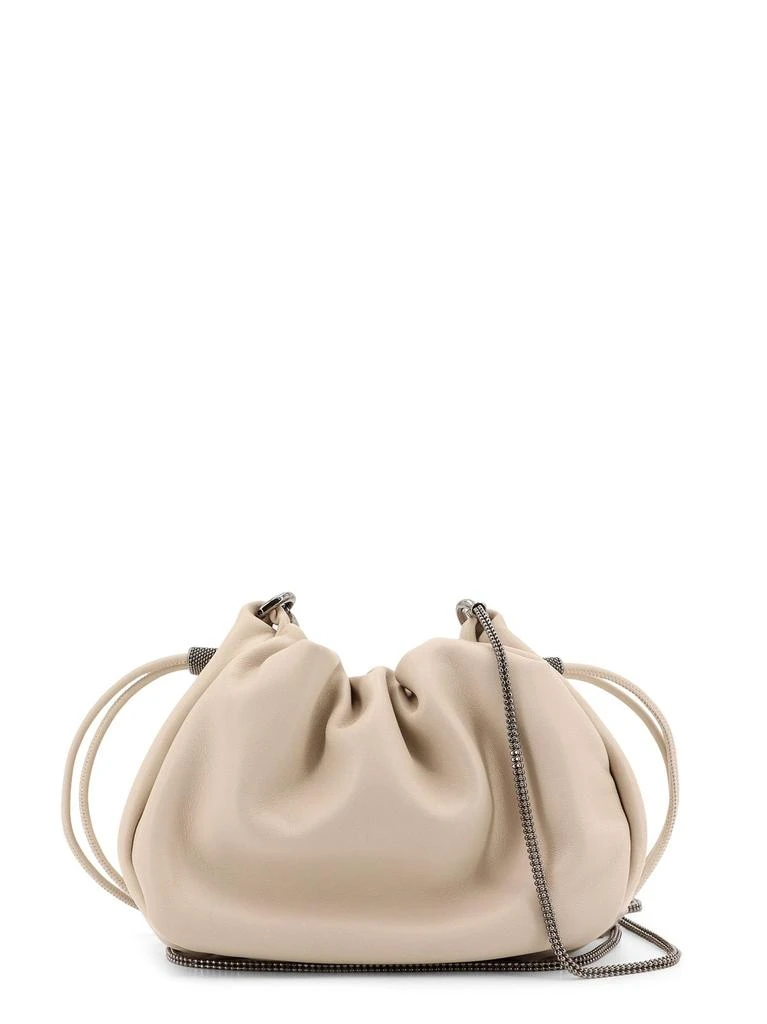 Brunello Cucinelli Brunello Cucinelli Mellow Drawstring Small Bucket Bag 2