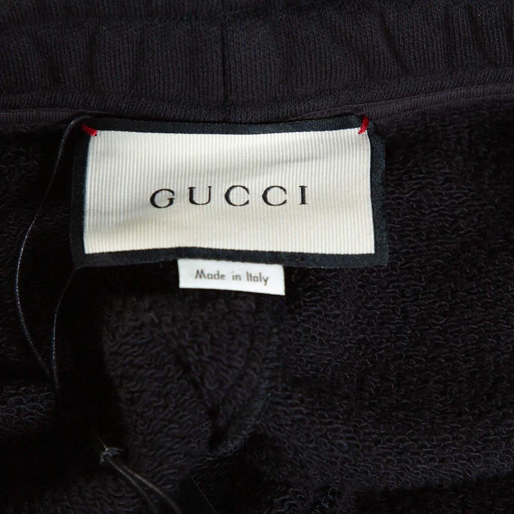 Gucci Gucci Black Knit Contrast Vertical Logo Print Track Pants M 6