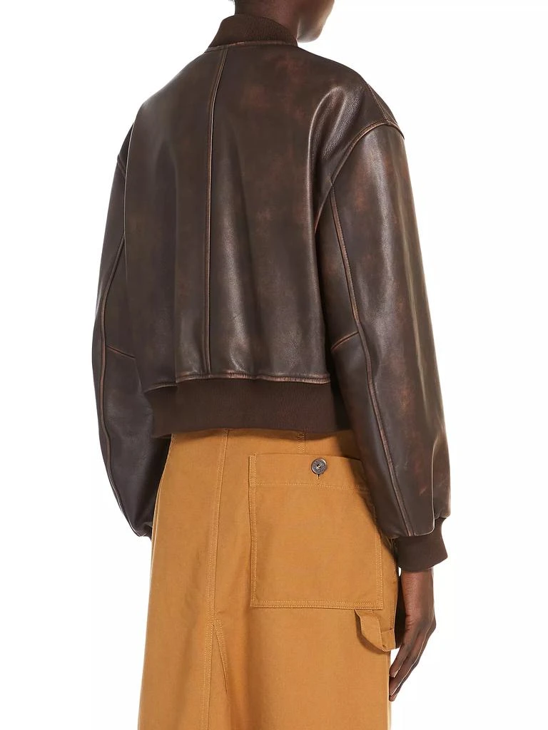 Weekend Max Mara Hiltex Leather Bomber Jacket 3