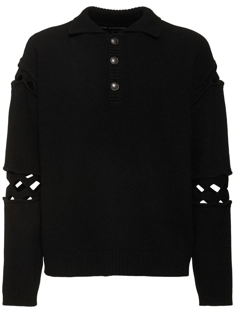 ANDERSSON BELL Cutout Polo Sweater 1