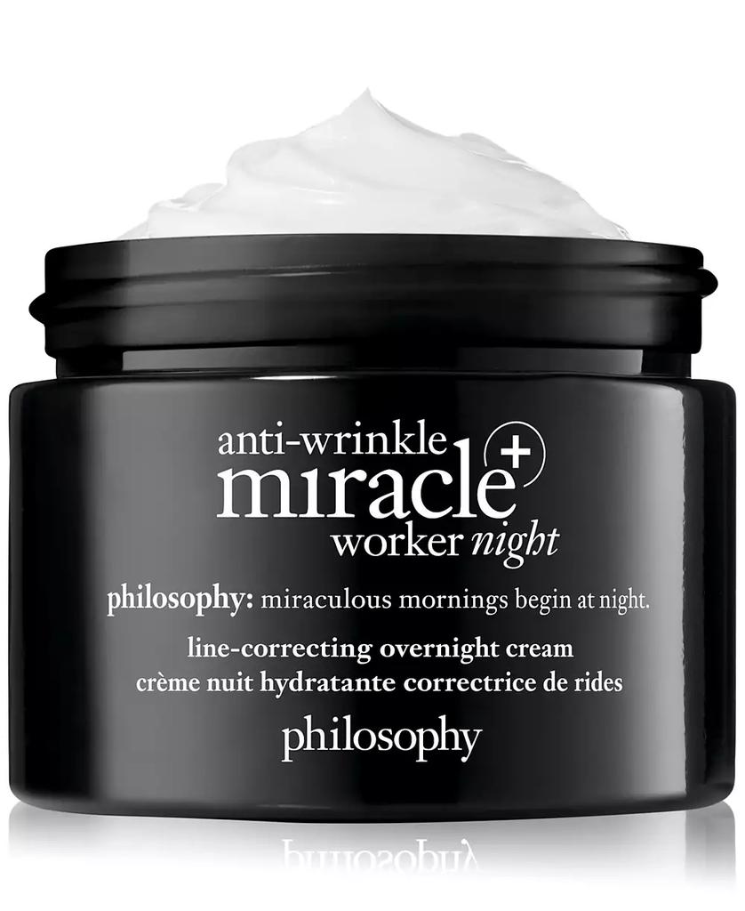 philosophy Anti-Wrinkle Miracle Worker+ Line-Correcting Overnight Cream, 2-oz.