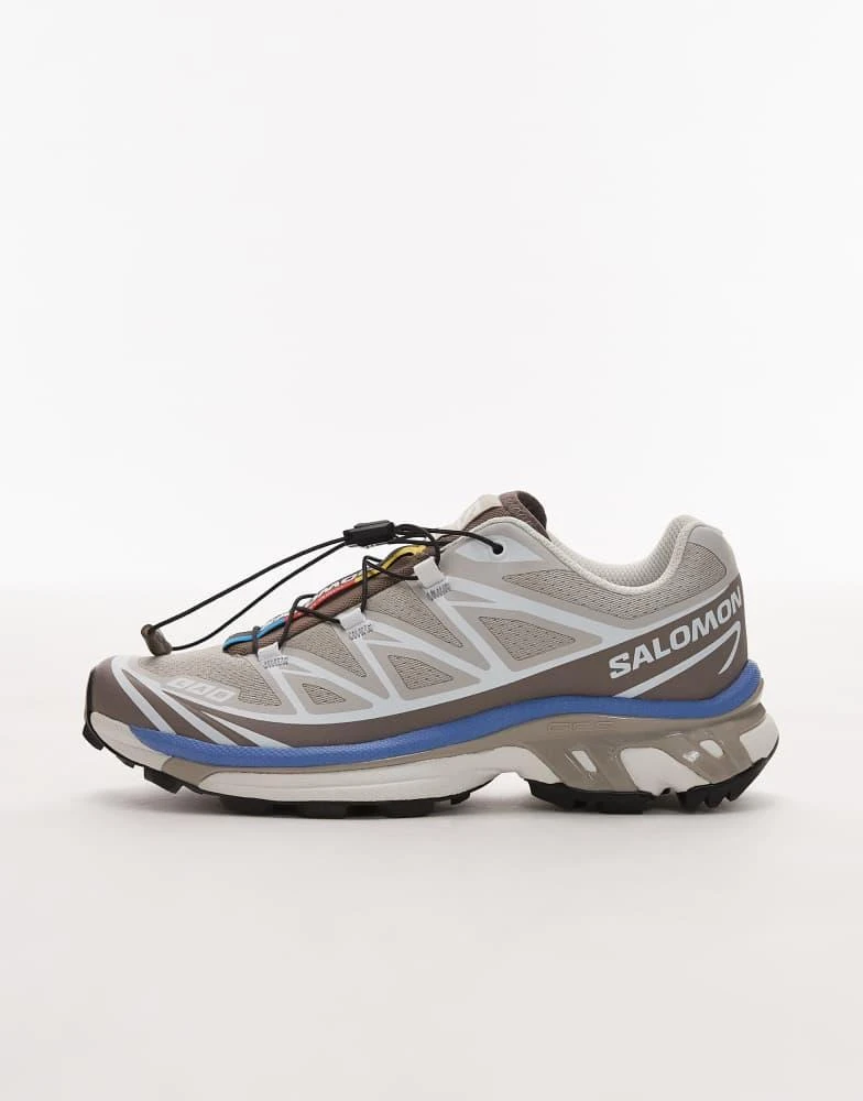 Salomon Salomon XT-6 trainers in off white and brown 2