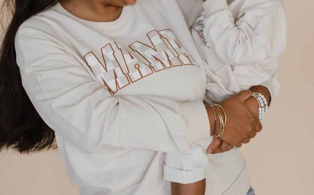 August and June Kids August And June Kids - Checkered Mama Sweatshirt 2