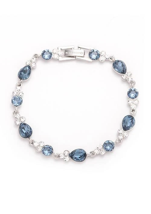 Givenchy Silver Tone Crystal Flex Bracelet 1