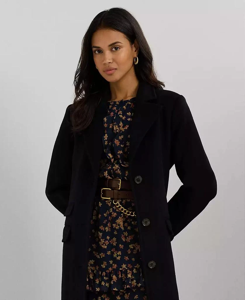 Ralph Lauren Women's Long Notched-Collar Coat 3