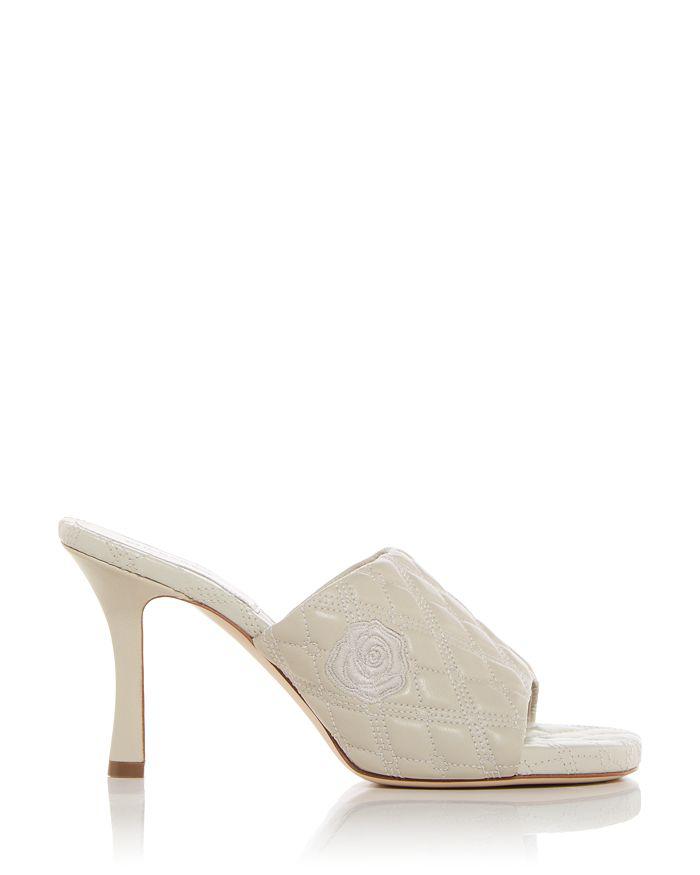 Burberry Women's Quilted High Heel Slide Sandals