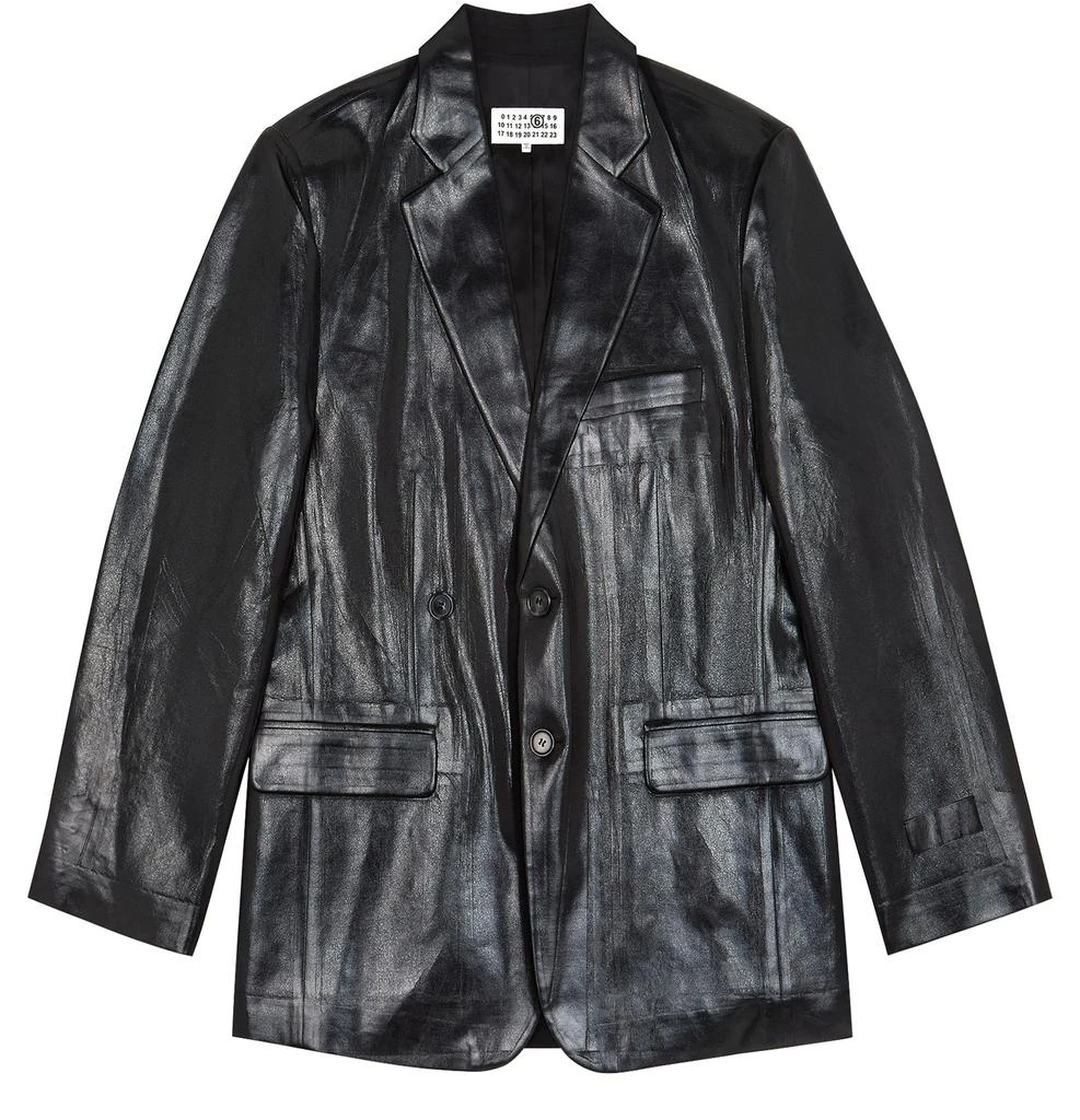 MM6 Coated suit jacket 1