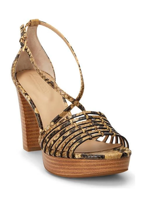 Ralph Lauren Ralph Lauren Shelby Faux Snakeskin Platform Sandals 1