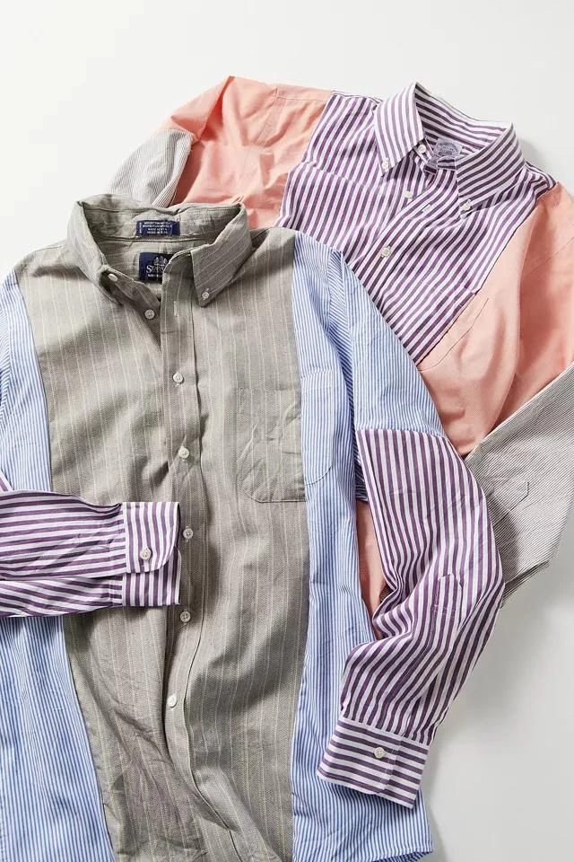 Urban Renewal Urban Renewal Remade Pieced Long Sleeve Shirt 2