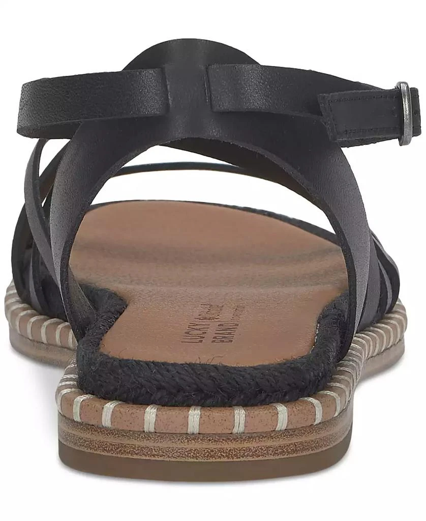 Lucky Brand Women's Kielly Strappy Whipstitch Flat Sandals 3