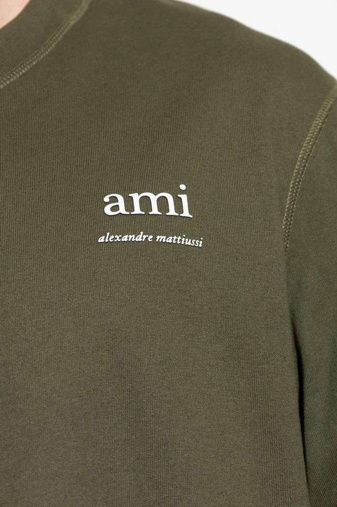 AMI AMI Paris Logo Printed Crewneck T-Shirt 5