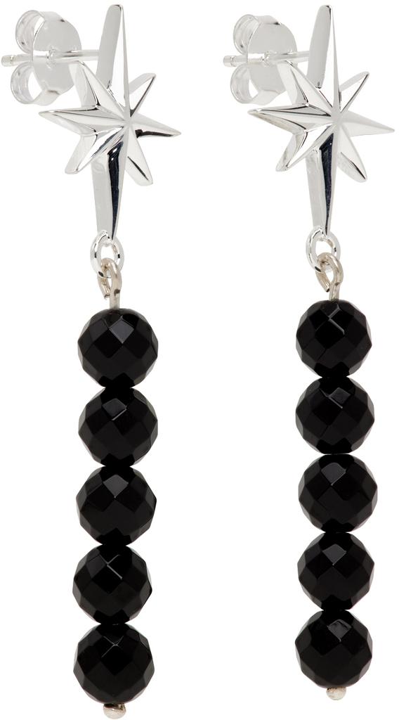 Stolen Girlfriends Club Silver & Black Drop Earrings