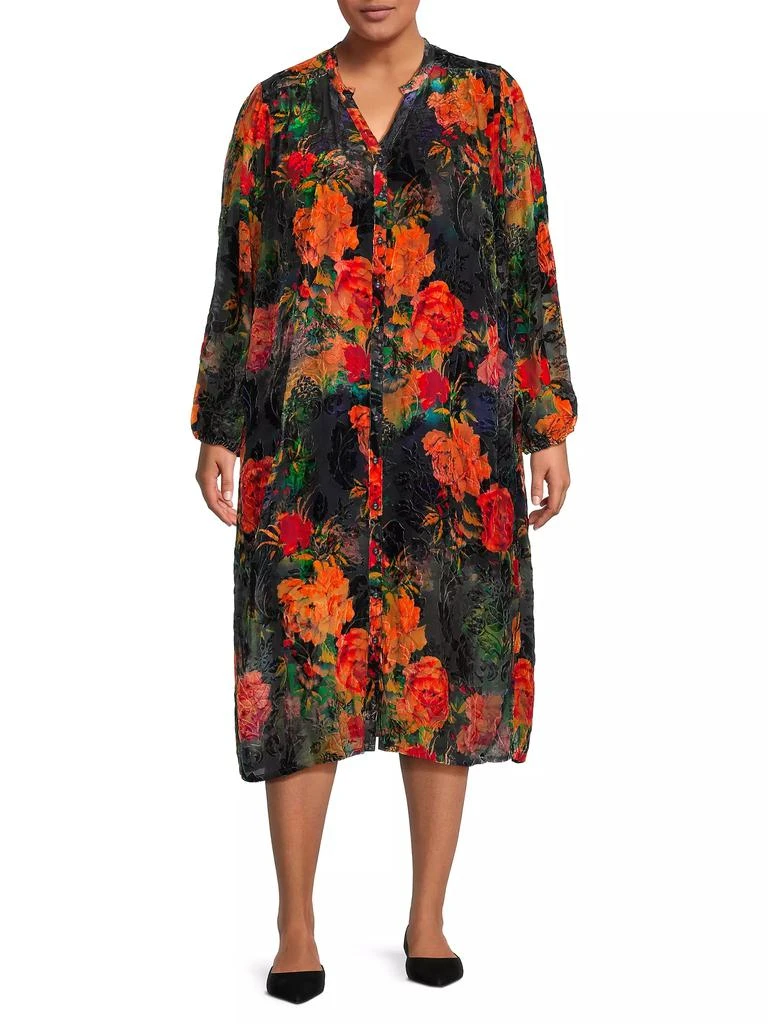 Johnny Was Plus Renna Burnout Slip Dress 3