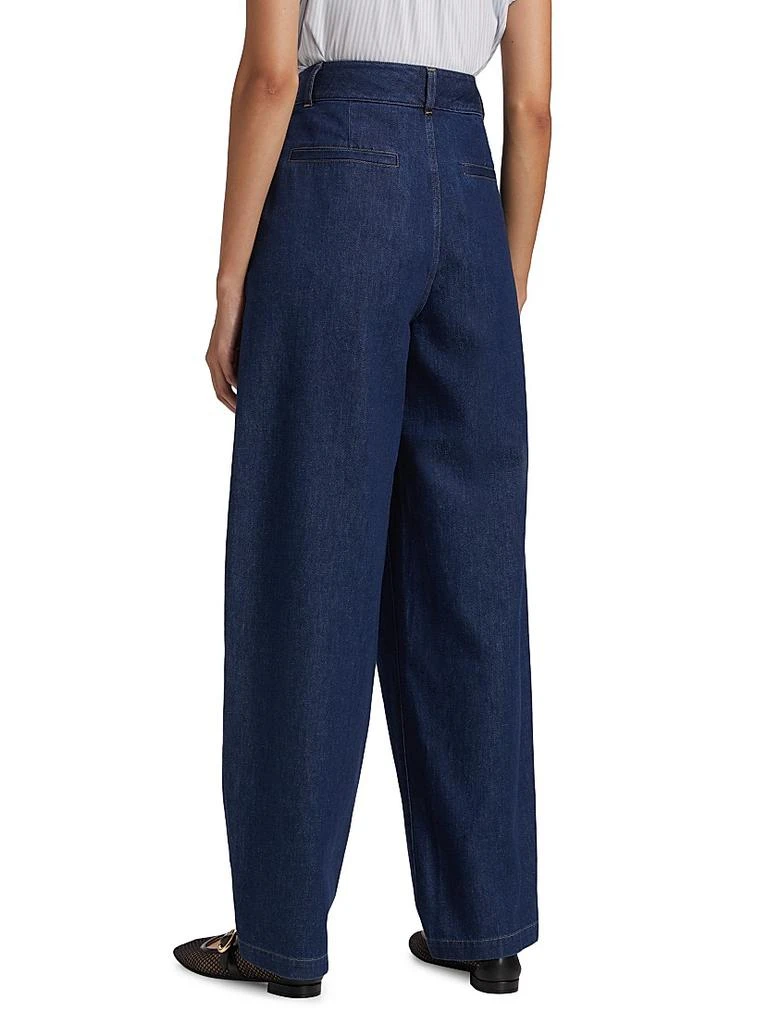 FRAME The Tapered Pleated Denim Trousers 5