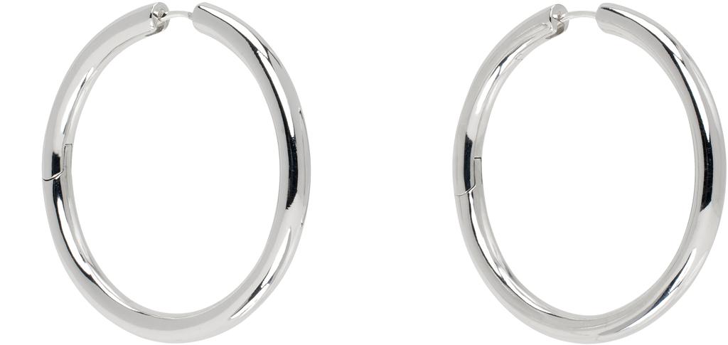 Laura Lombardi Silver Large Seamless Hoop Earrings
