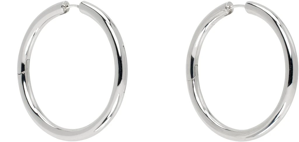 Laura Lombardi Silver Large Seamless Hoop Earrings 2