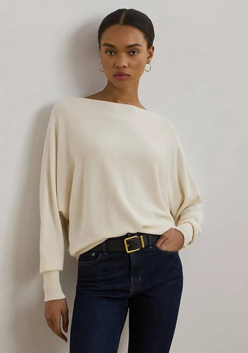 Ralph Lauren Ralph Lauren Petite Cotton Blend Dolman Sleeve Sweater 1