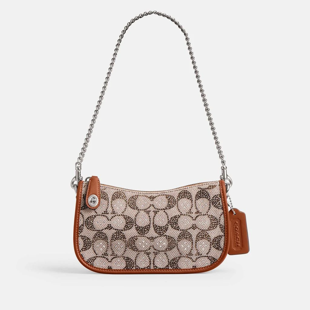 undefined Coach Crystal Signature Logo-Jacquard Swinger 20 Bag 1