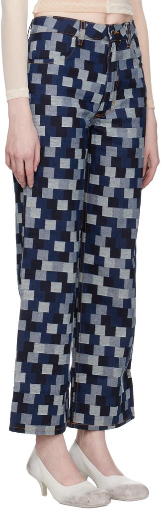 Eckhaus Latta SSENSE Exclusive Blue Jeans