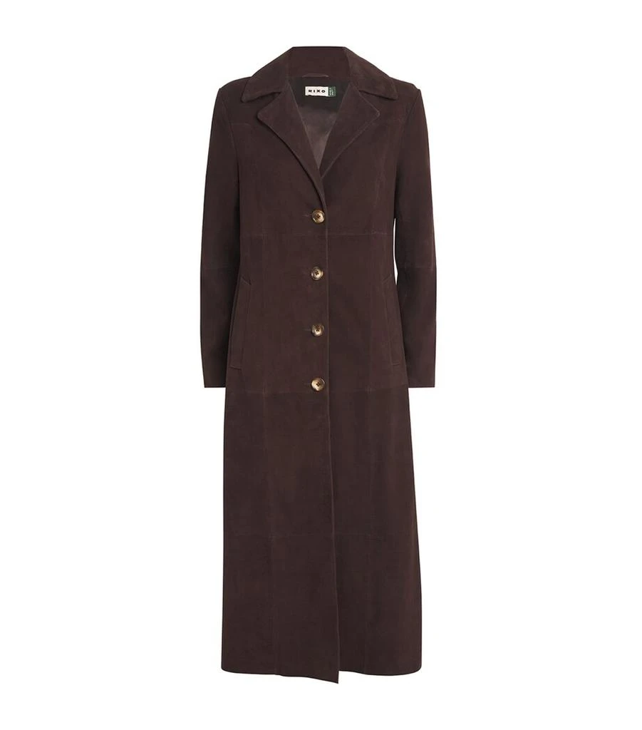 Rixo Suede Astraea Duster Coat 1