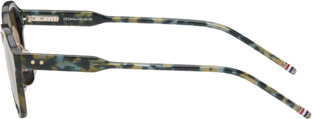 Thom Browne Navy Acetate Oval Sunglasses 3