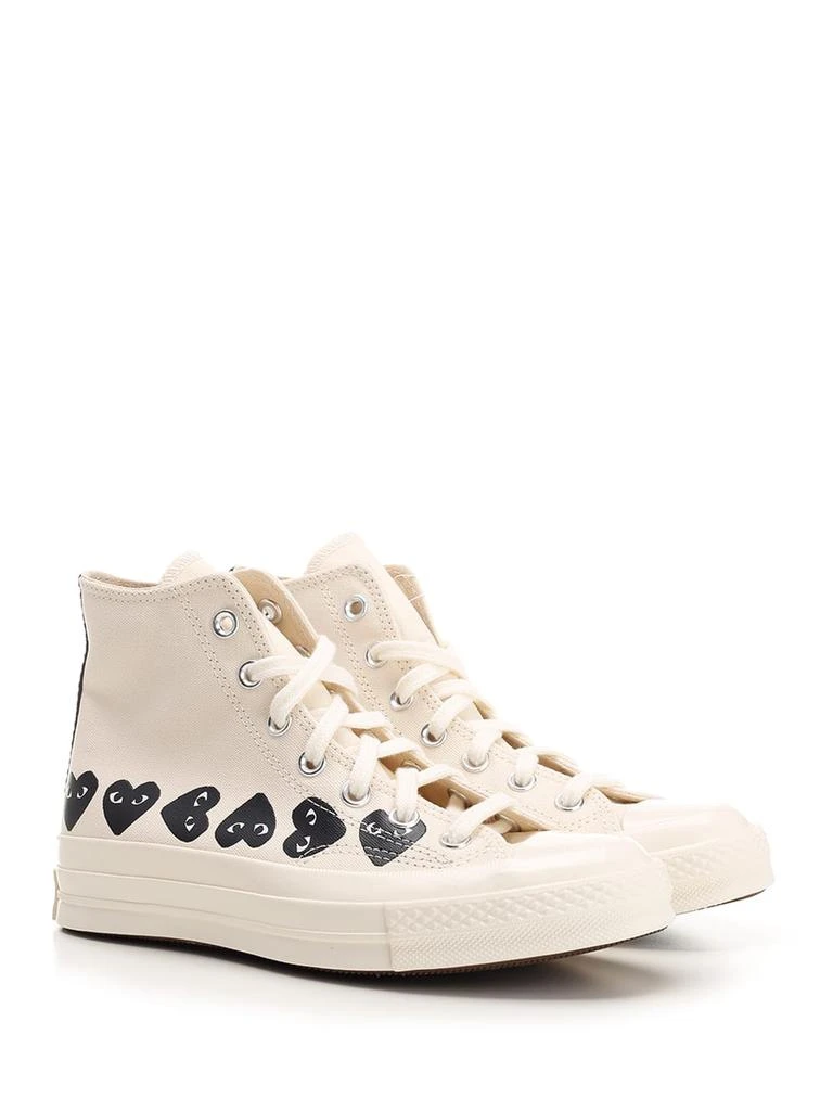 Comme des Garçons Play Ivory chuck Taylor High Top Sneakers 2