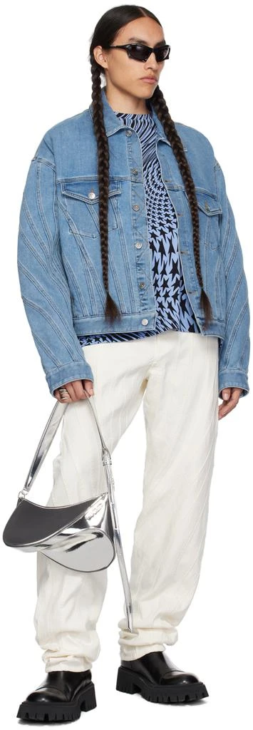 Mugler White Spiral Jeans 4