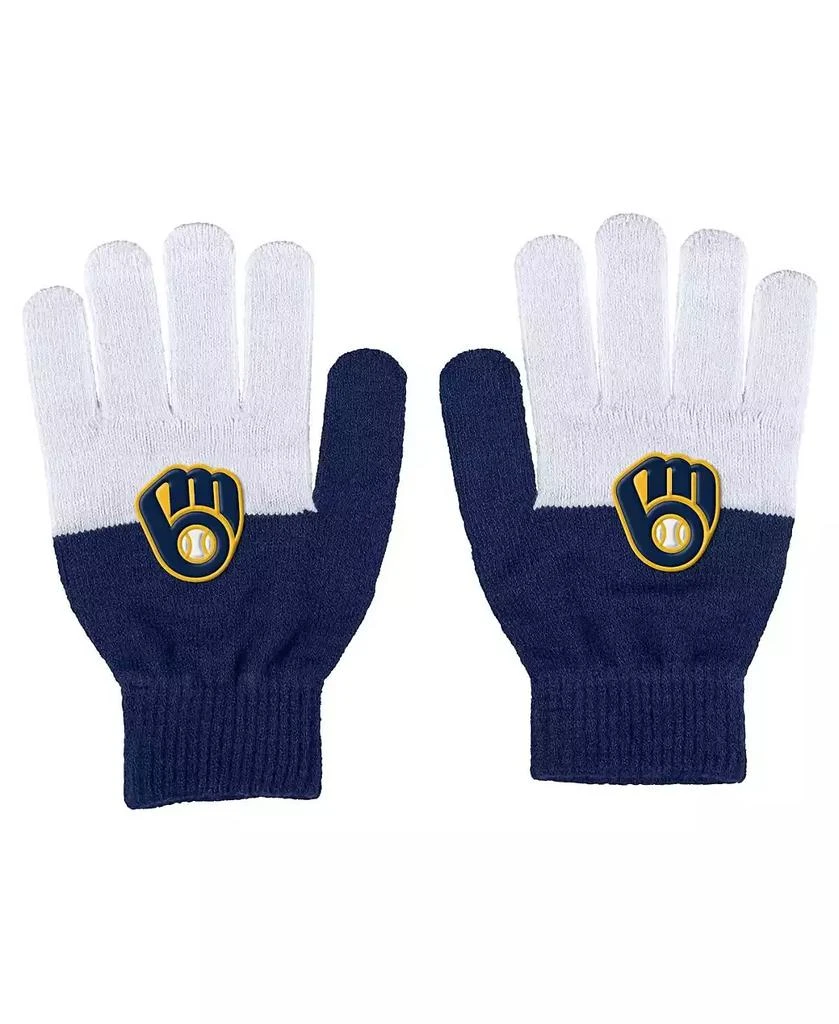 WEAR by Erin Andrews Women's Milwaukee Brewers Color-Block Gloves 1